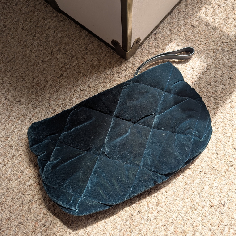 Banana Republic Quilted Velvet Clutch